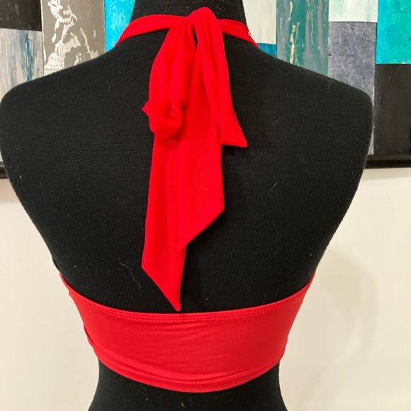 SHEIN Red Rhinestone Crop Top - Picture 4 of 8